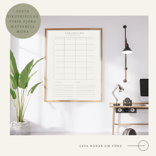 Vikuskipulag fjölskyldunnar