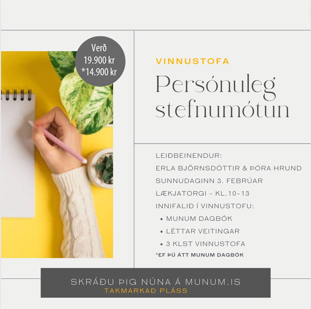 Persónuleg stefnumótun - Vinnustofa